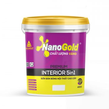 Sơn bán bóng nội thất cao cấp NanoGold Interior 5 IN 1 A933