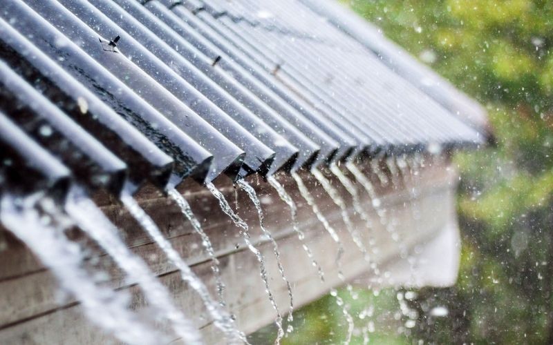 Mưa trực tiếp lên bề mặt mới sơn