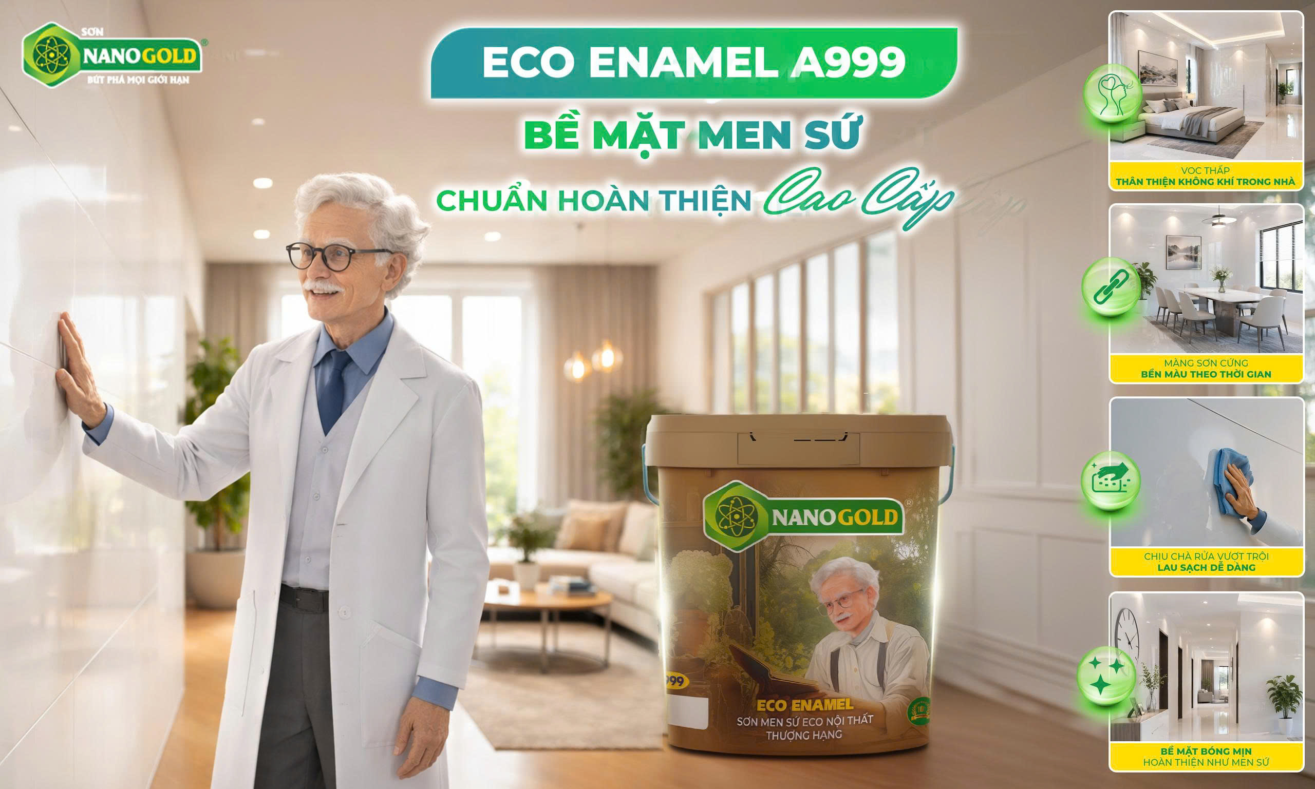 TƯỜNG NỘI THẤT DỄ BÁM BẨN, KHÓ LAU VÀ NHANH MẤT ĐỘ BÓNG?