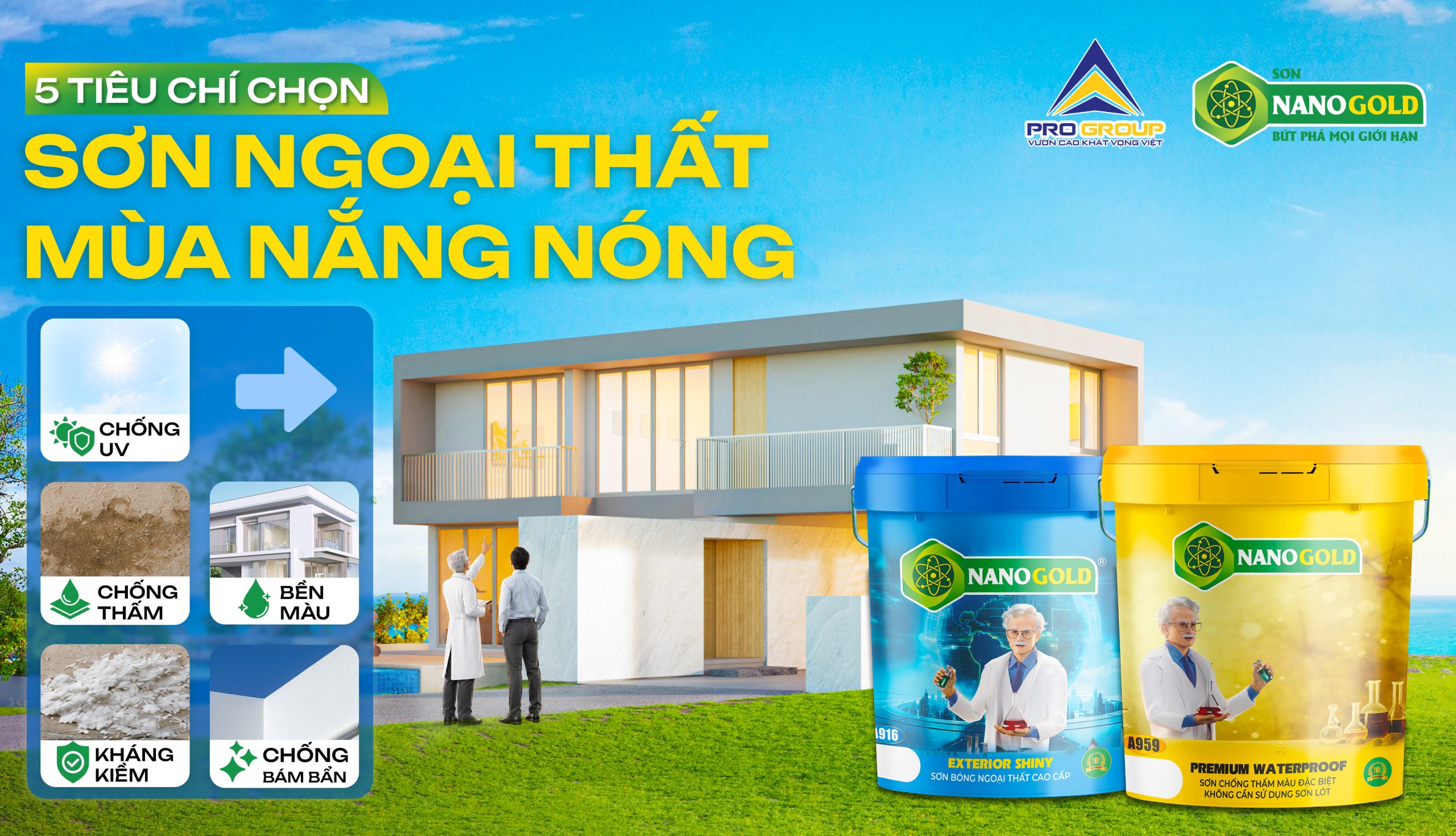 GIÁO SƯ PI BẬT MÍ 5 CÔNG THỨC CHỌN SƠN NGOẠI THẤT CHO MÙA NẮNG NÓNG