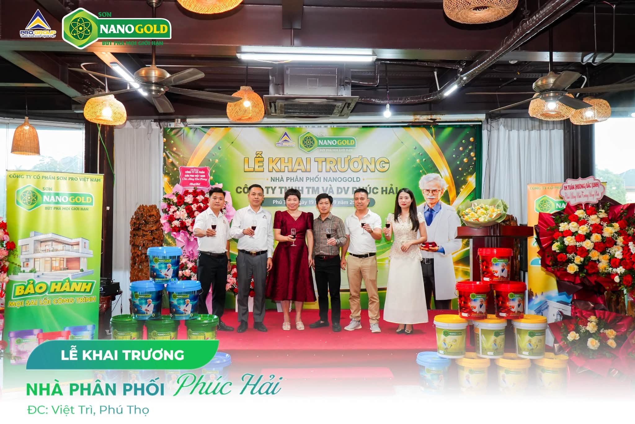 TƯNG BỪNG KHAI TRƯƠNG NPP PHÚC HẢI – CÙNG SƠN NANOGOLD LAN TỎA “CHẤT”